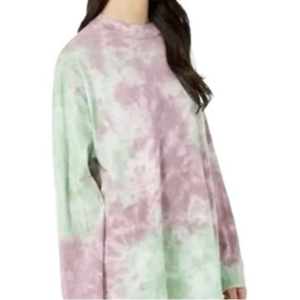 We The Free People Tie-Dye Pink‎ Green Long Sleeve Top